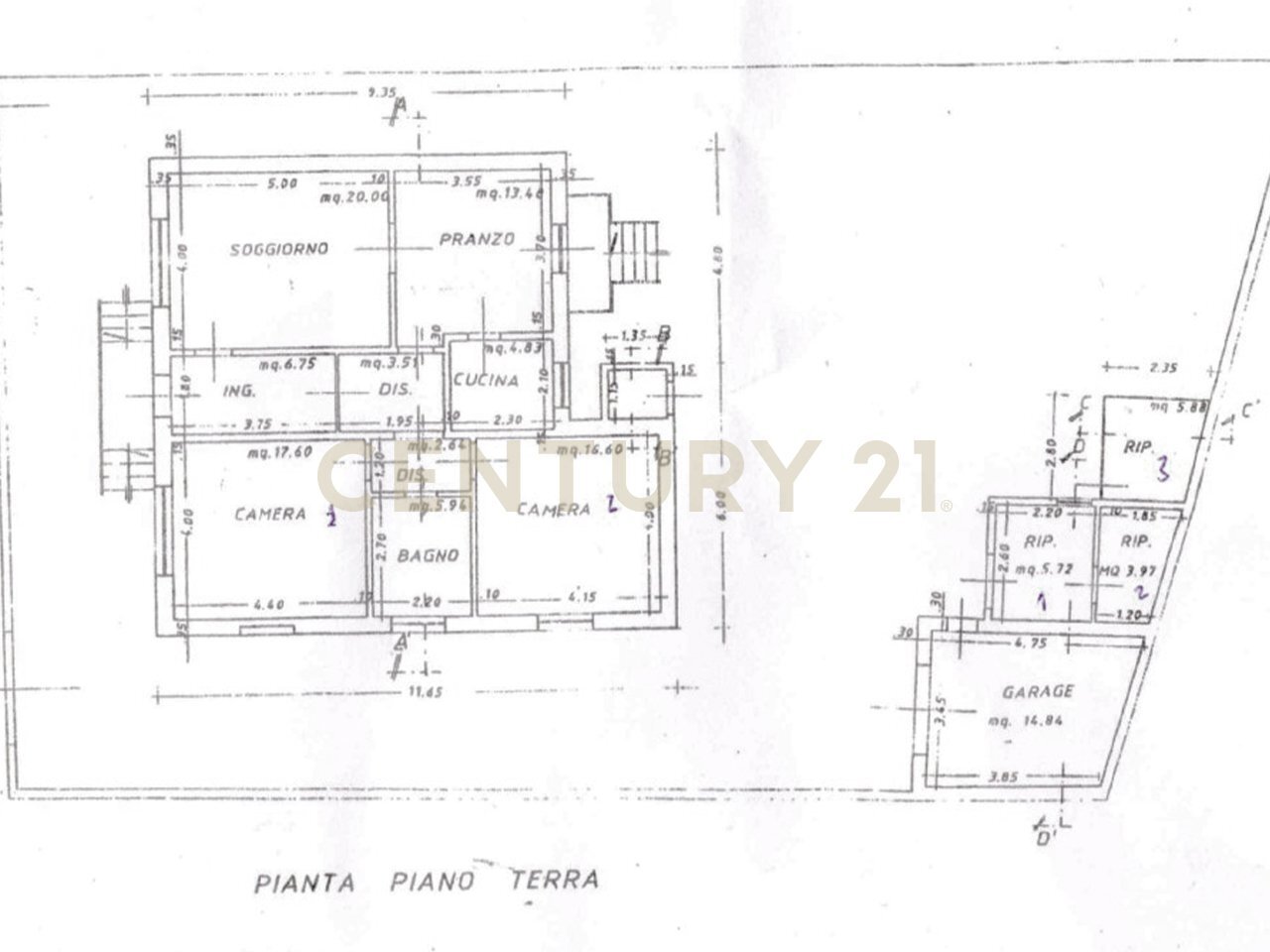 Planimetria - Villa Via Aurelia 4, Vecchiano - planimetria 1