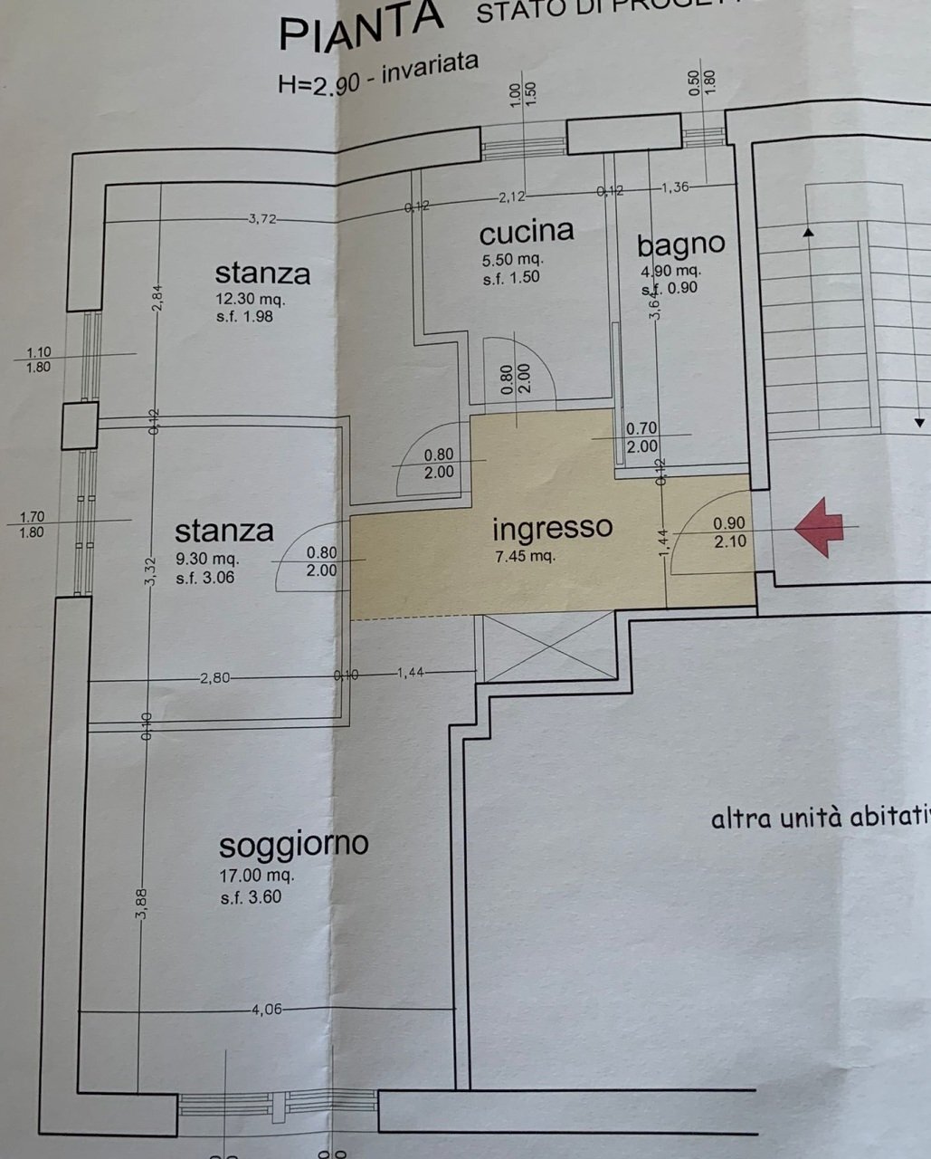 planimetria - Appartamento Trento - planimetria 1