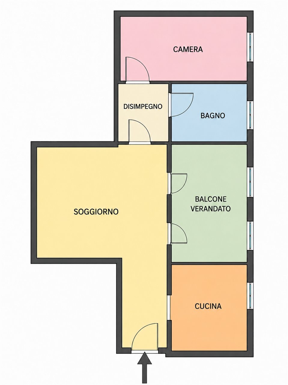 Apartment Via Bramante, Ravenna - floor plans 1