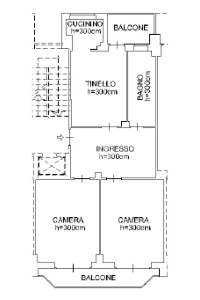 Trilocale Via A. Manzoni, Collegno - planimetria 1