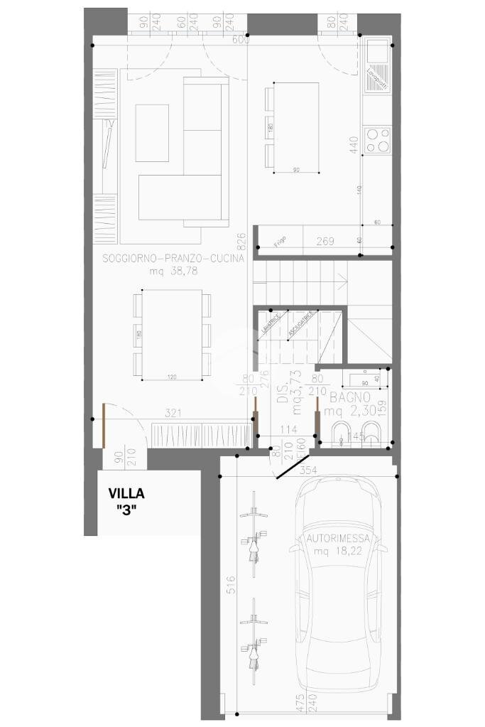 Villa a Schiera Via Montalcini, Valsamoggia (zona Albareto - Mulini Nuovi) - planimetria 1