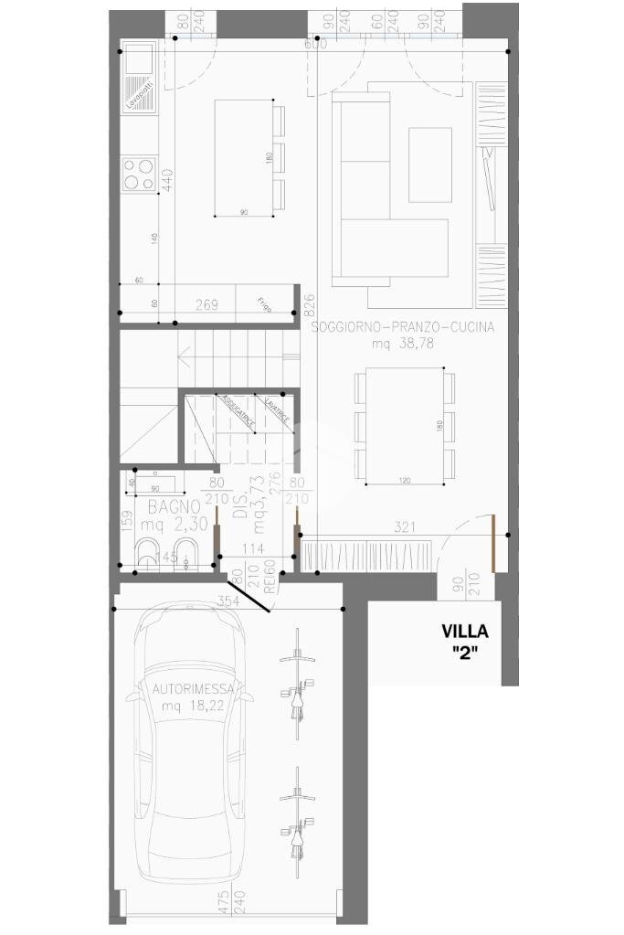 Villa a Schiera Via Montalcini, Valsamoggia (zona Albareto - Mulini Nuovi) - planimetria 1