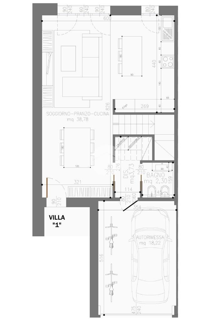 Villa a Schiera Via Montalcini, Valsamoggia (zona Albareto - Mulini Nuovi) - planimetria 1