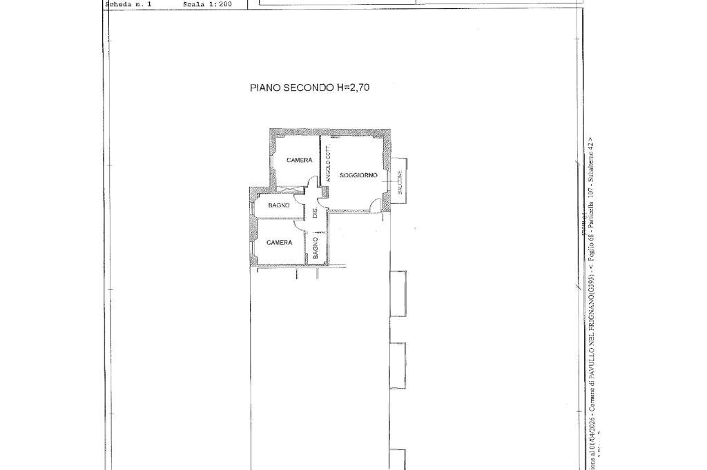 Three-room apartment Pavullo Nel Frignano, Pavullo nel Frignano - floor plans 1