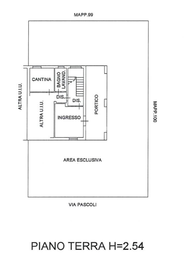 Villa a Schiera Via pascoli, Castelnovo di Sotto - planimetria 1