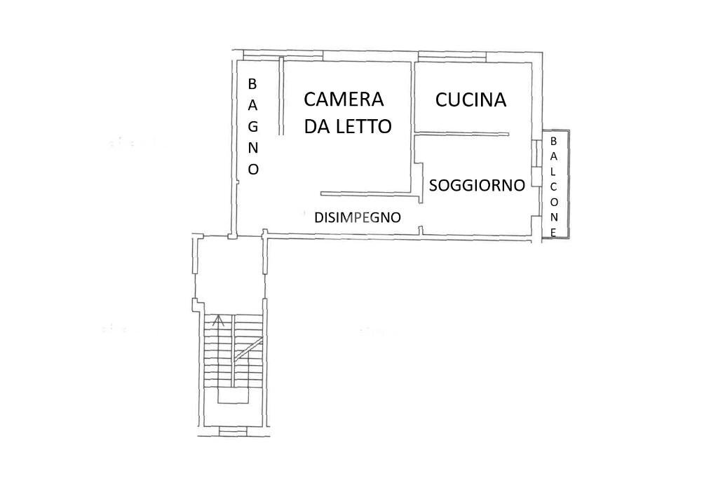 Trilocale Via San Martino, Barge - planimetria 1