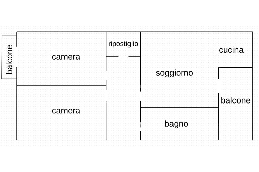 Trilocale Via Pietro Chiampo, Pinerolo - planimetria 1