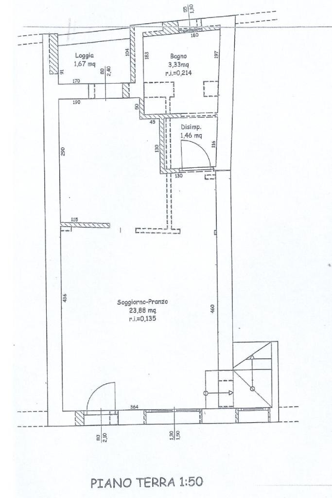 Casa semi indipendente Via Rubicone Traversa Fiumicino, Savignano sul Rubicone - planimetria 1