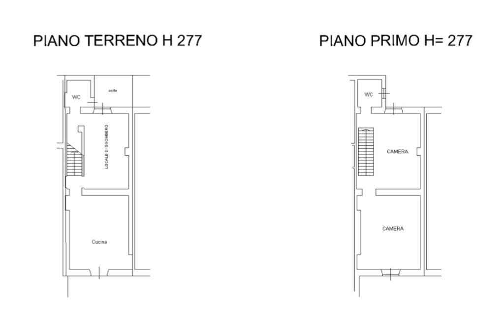 Semi-detached house Via Borgo Giardino, Castelnuovo Belbo - floor plans 1