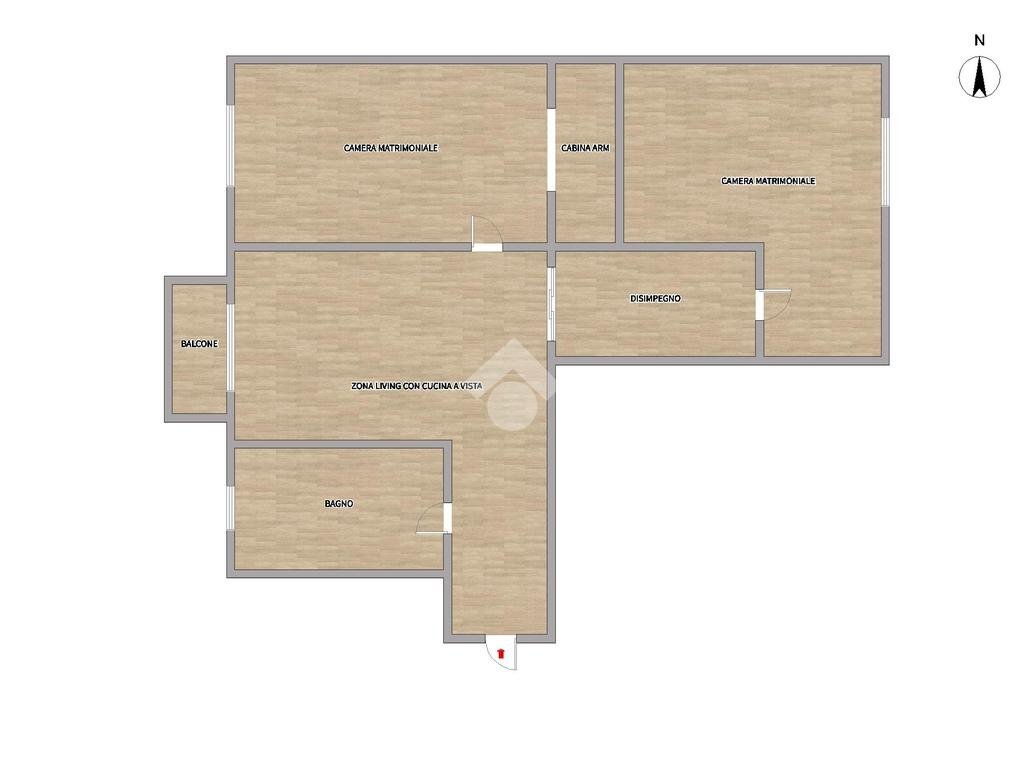Trilocale Viale puglie, Milano (zona Corvetto) - planimetria 1