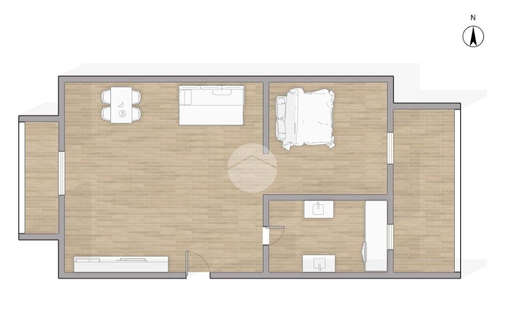Monolocale Via Innocenzo Isimbardi, Milano - planimetria 1