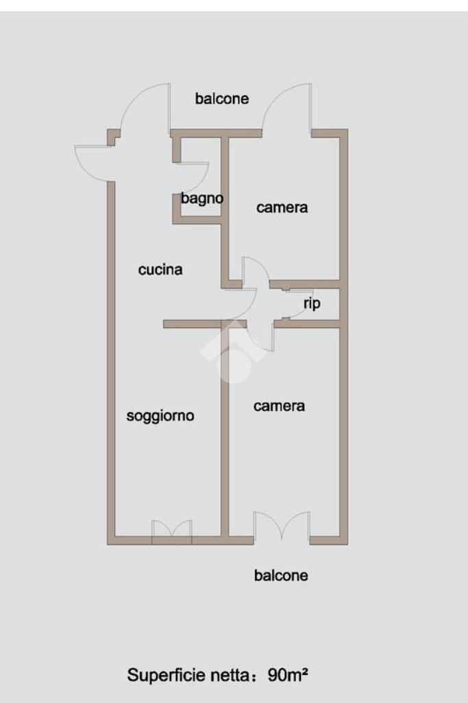 Quadrilocale Via Isonzo, Torino (zona San Paolo) - planimetria 1
