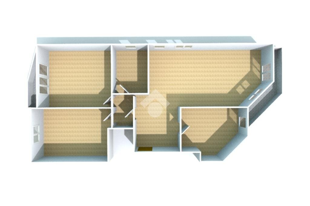 Four-room apartment Via Buonarroti, Asti - floor plans 1
