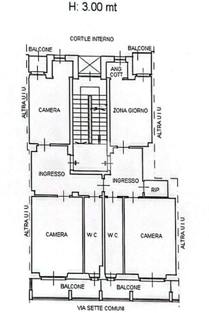 Quadrilocale Via sette comuni, Torino (zona Lingotto) - planimetria 1