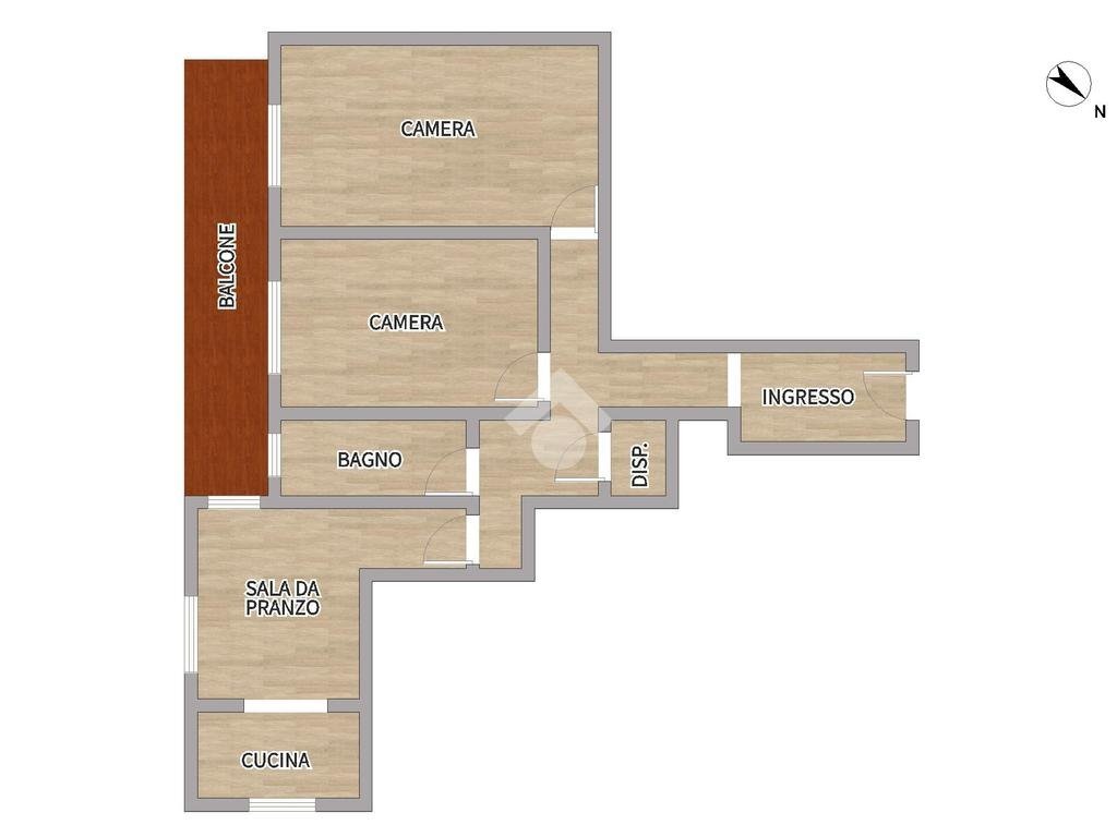 Trilocale Via Marco Giuseppe Compagnoni, Genova (zona Rivarolo) - planimetria 1