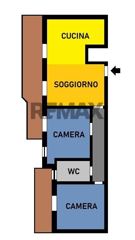 Pianta 2D - Three-room apartment Traversa terza di via Pier Capponi
 
12, Giugliano in Campania - floor plans 1