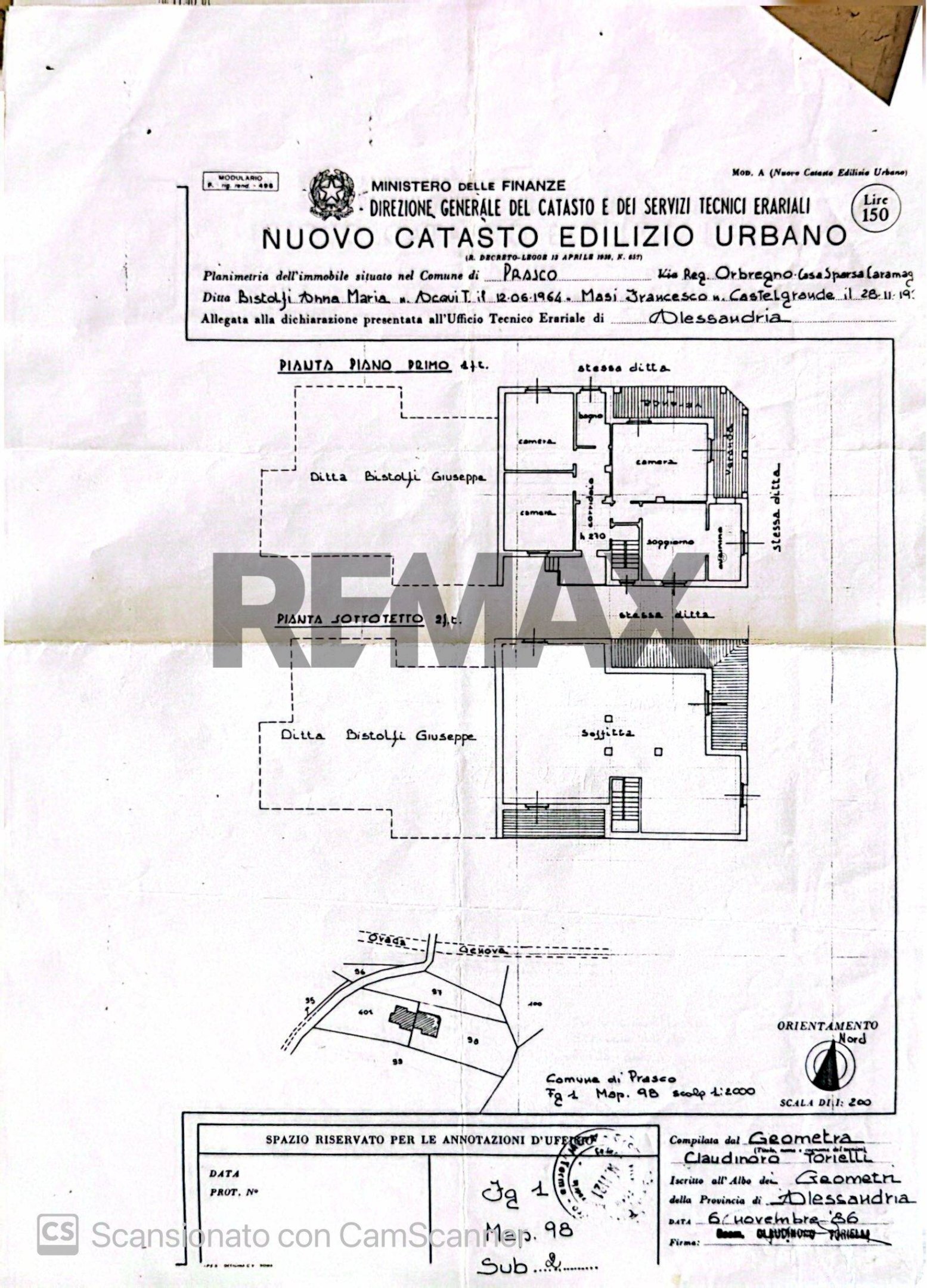 Pianta 2D - Casa indipendente Via Orbregno
 
23, Prasco - planimetria 1
