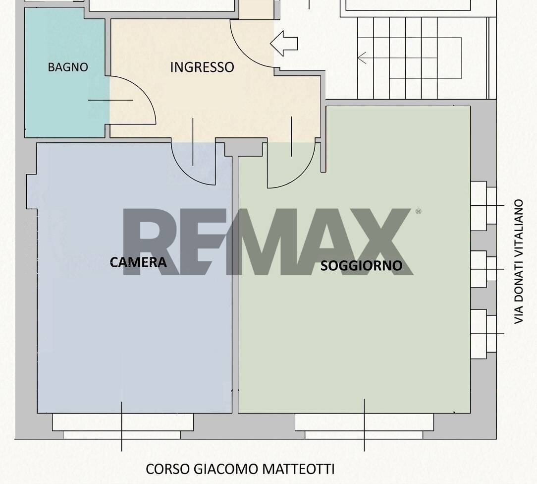 Pianta 2D - Two-room apartment Via Vitaliano Donati
 
10 f, Torino - floor plans 1