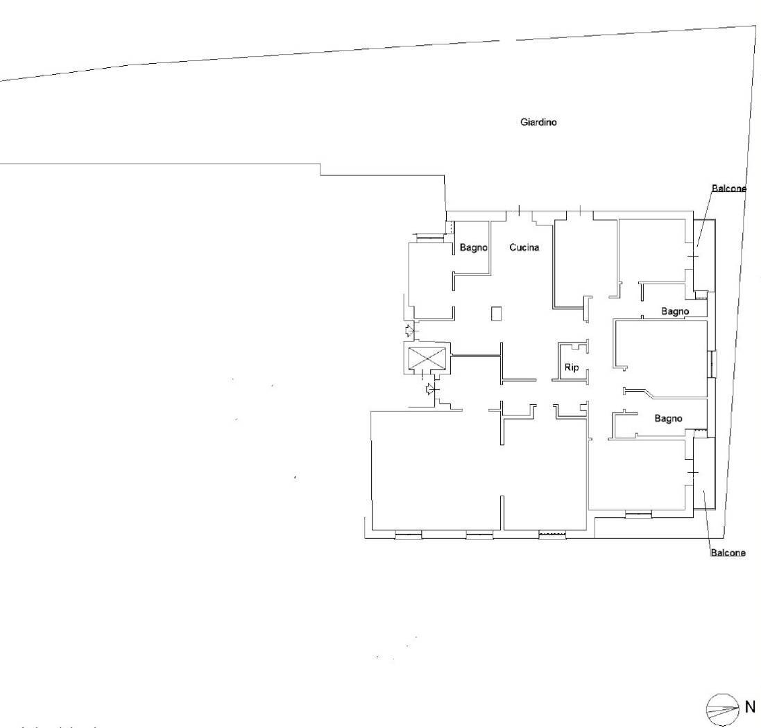 Appartamento via Giordano Bruno, Genova (zona Albaro) - planimetria 1