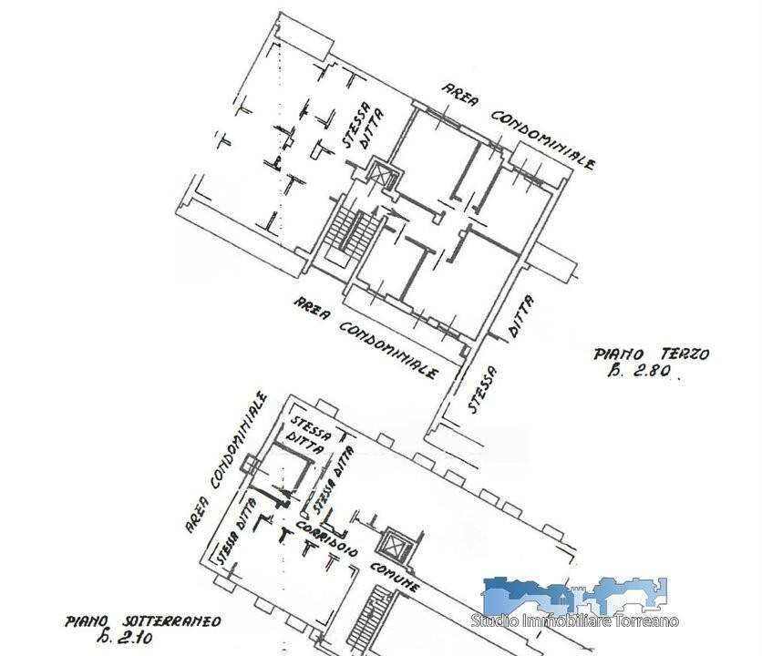Four-room apartment via Dante 4, Cascinette d'Ivrea - floor plans 1