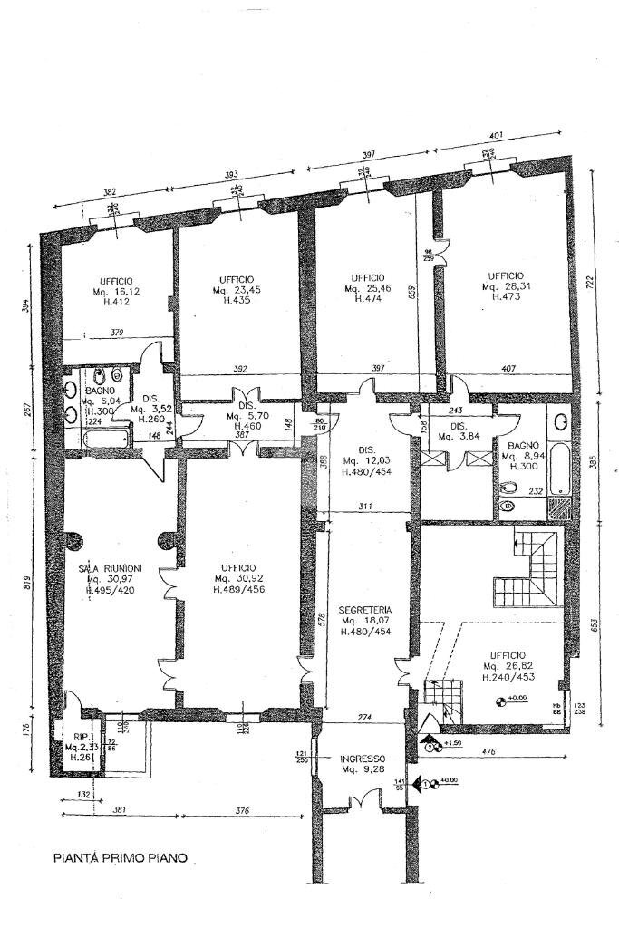 Ufficio Via San Vitale, Bologna (zona Centro Storico) - planimetria 1