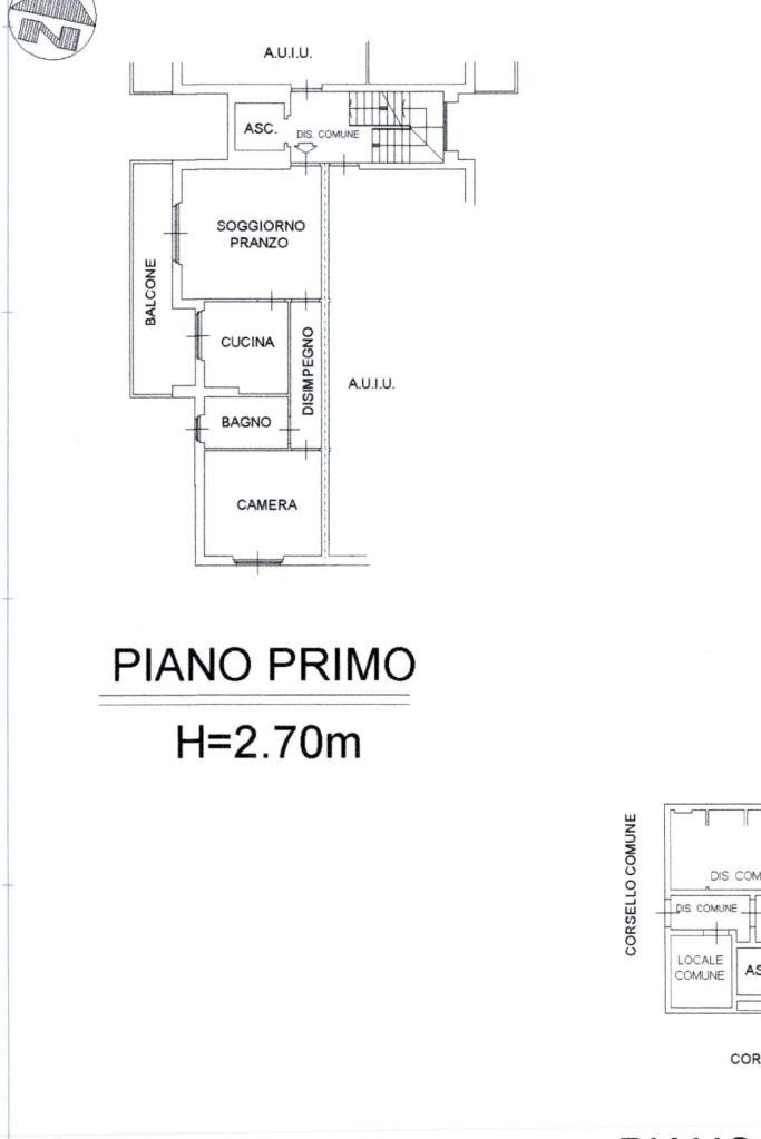 Two-room apartment Via Luigi Galvani, Cusano Milanino - floor plans 1
