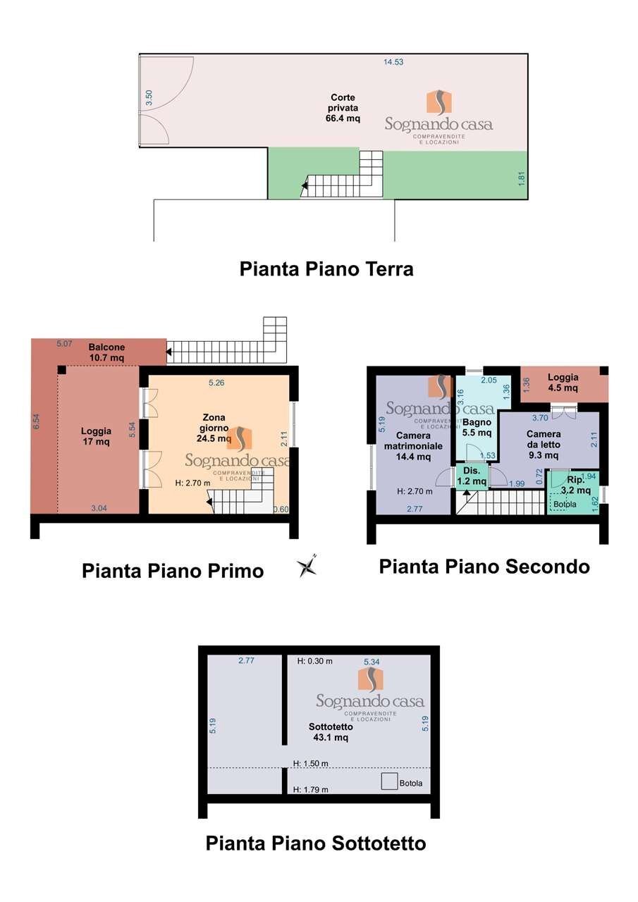 Two-room apartment Via Leonardo Sciascia, Ravenna - floor plans 1