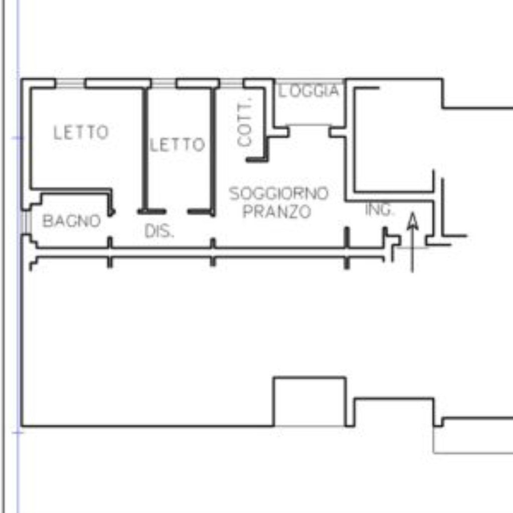 Three-room apartment Via Ettore Ricci, 1, Massa Lombarda - floor plans 1