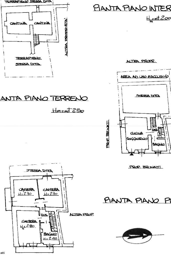 Semi-detached house Via Ritano, Val della Torre - floor plans 1