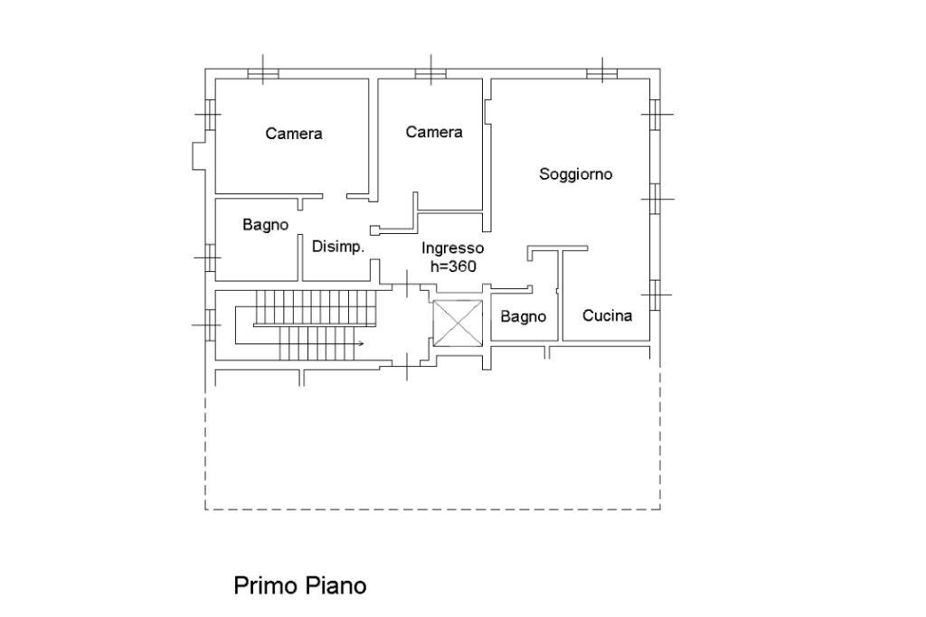 Three-room apartment Via Mazzoni, Anzola dell'Emilia - floor plans 1