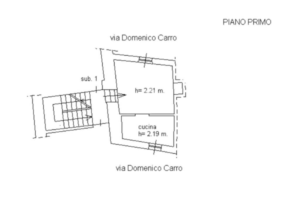 Trilocale Via D. Carro, Lerici - planimetria 1