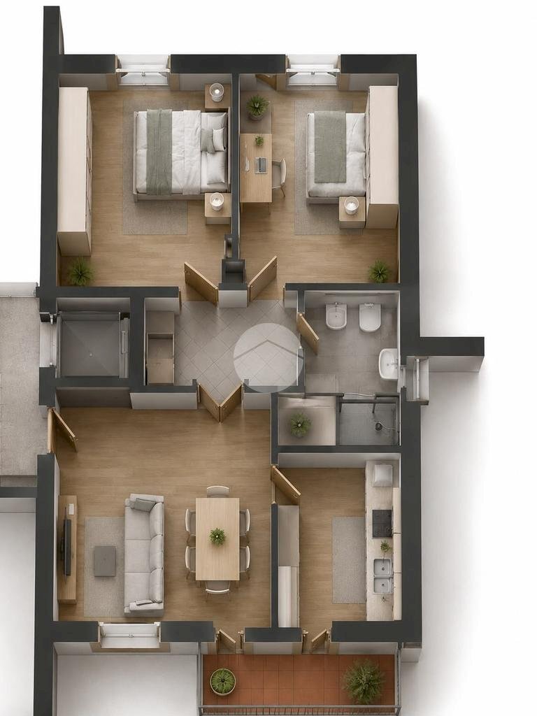 Three-room apartment Grugliasco, Grugliasco - photo 1