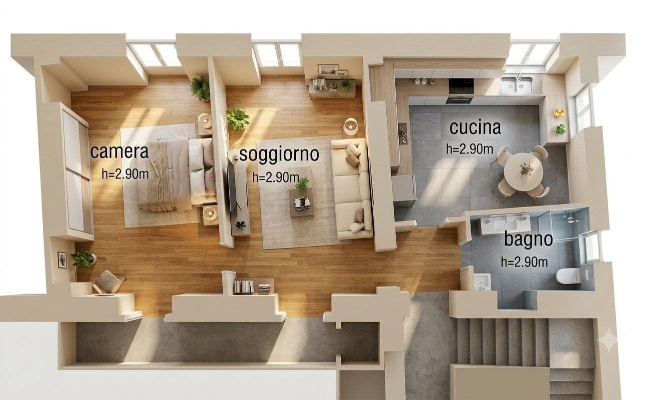 Trilocale via Martiri della Liberazione, 23, Saluzzo - planimetria 1