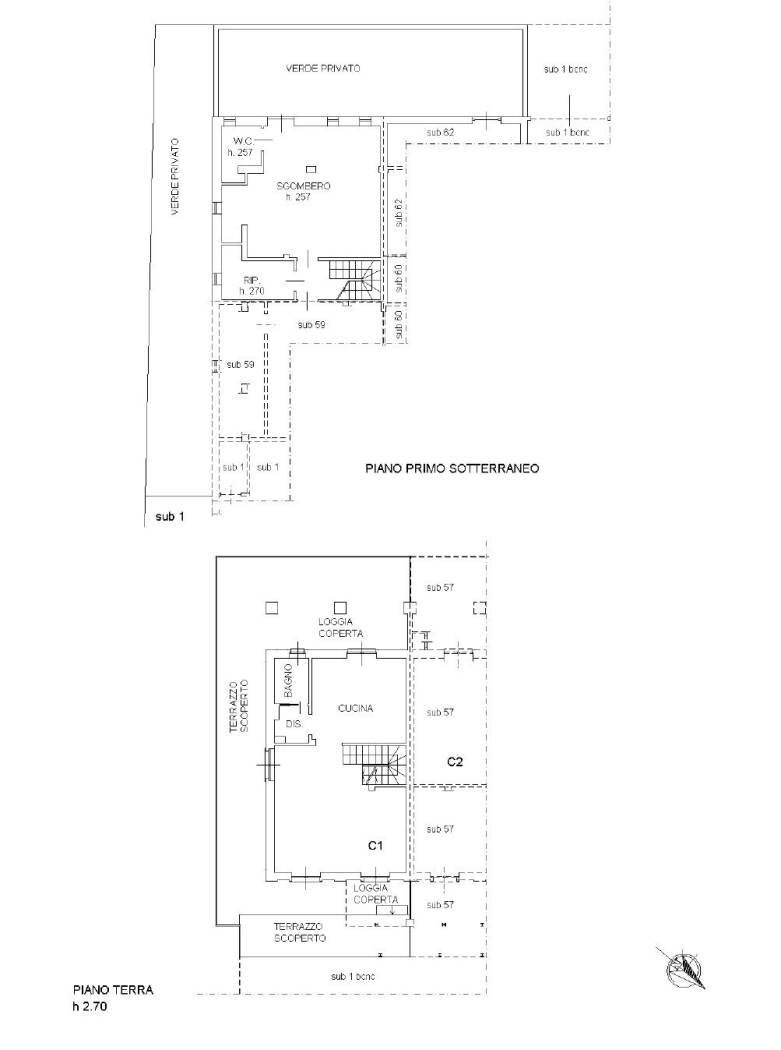Villa a Schiera via Roddino, 20, Monforte d'Alba - planimetria 1