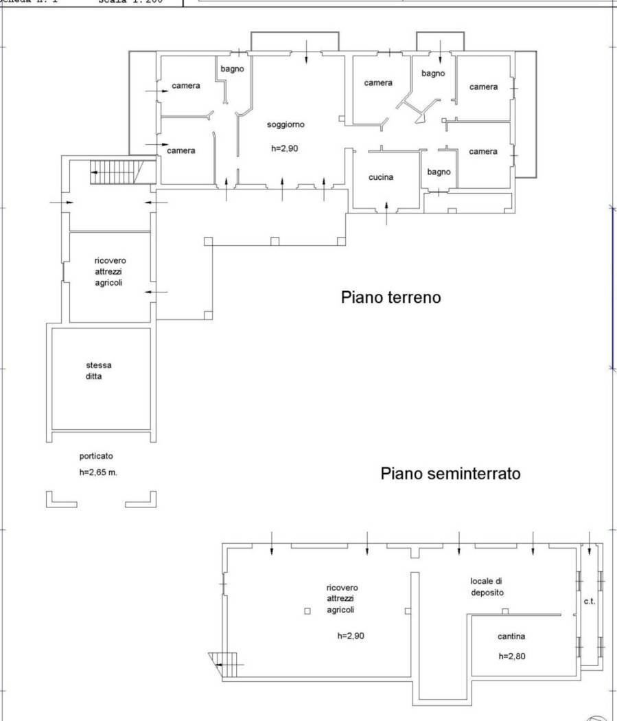 Villa Regione Chiazze, 16, Denice - floor plans 1