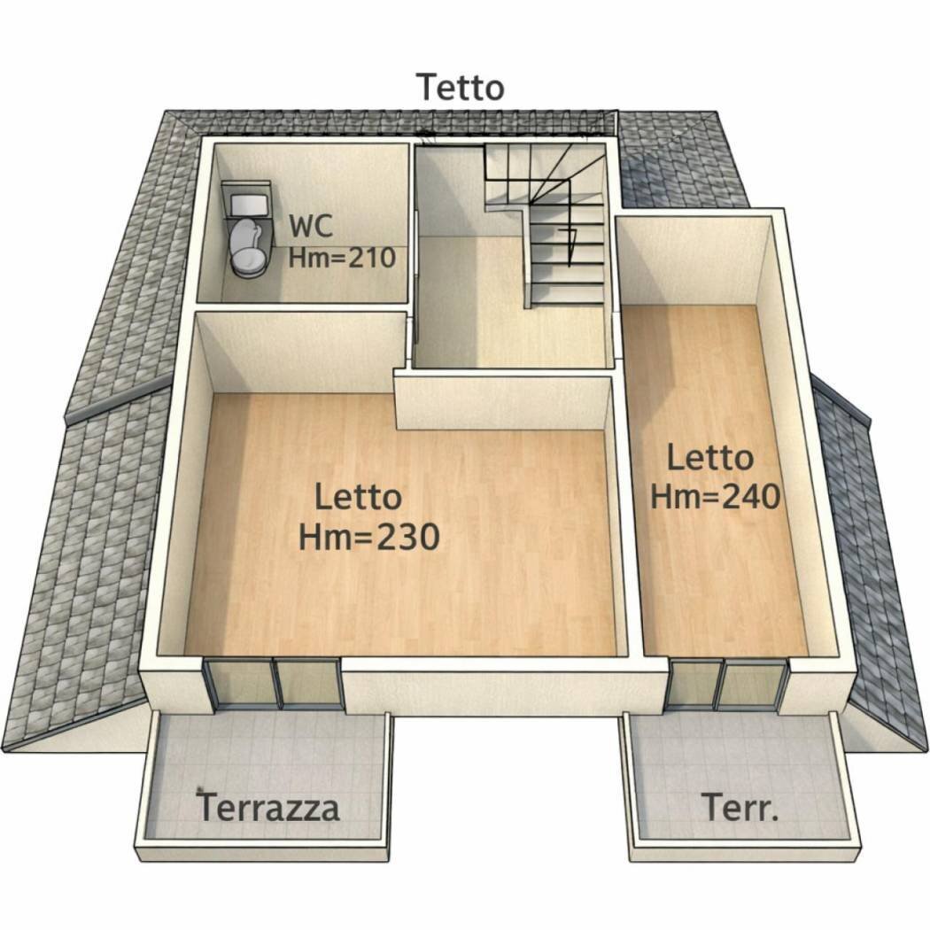 Attic via Pitagora, Caulonia - floor plans 1