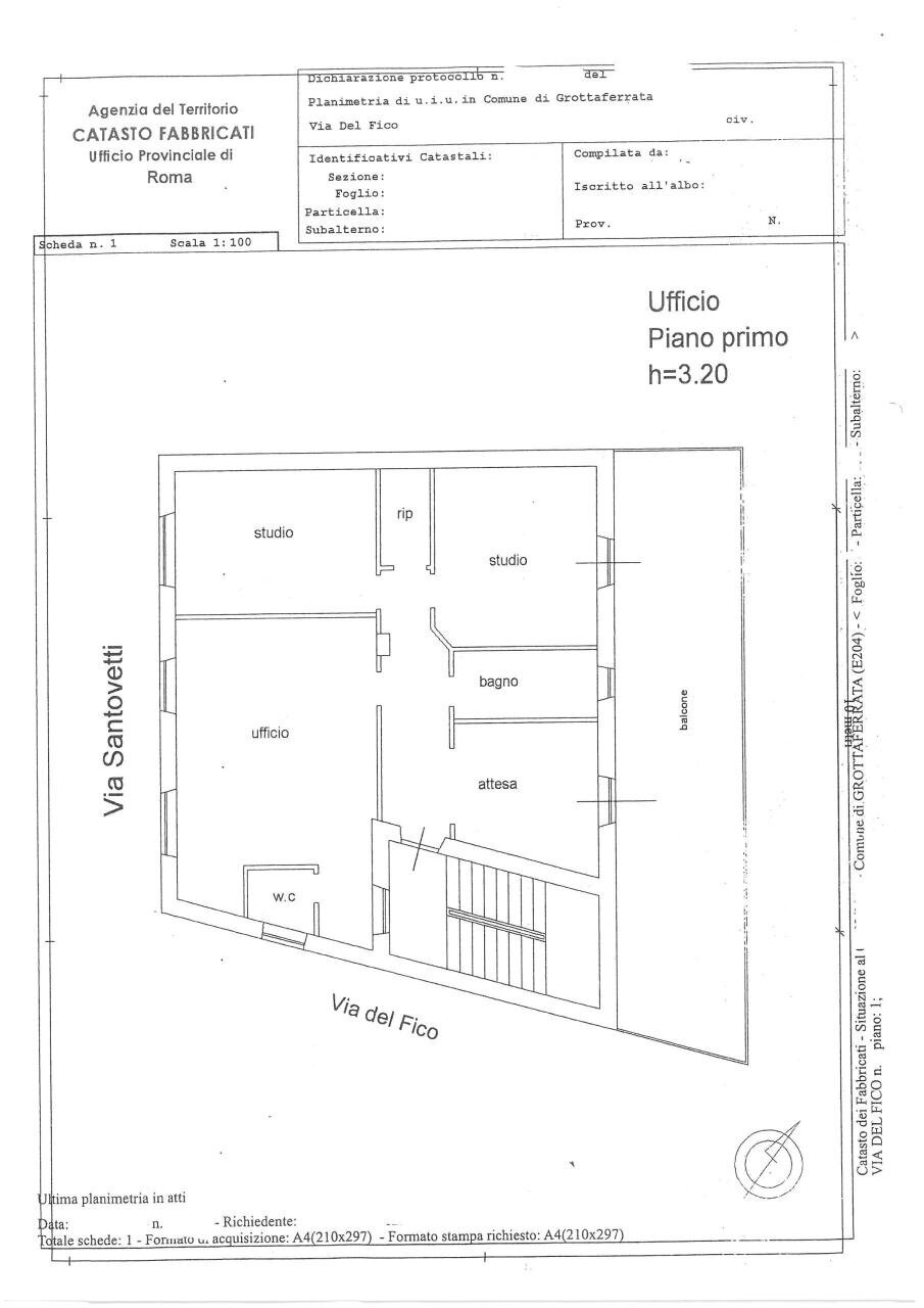 SKM_C250i26072210260 - Appartamento Via Antonio Santovetti, Grottaferrata - planimetria 1