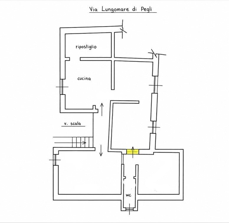 3 - Mansarda all'asta Lungomare di Pegli 7/5, Genova (zona Pegli) - planimetria 1