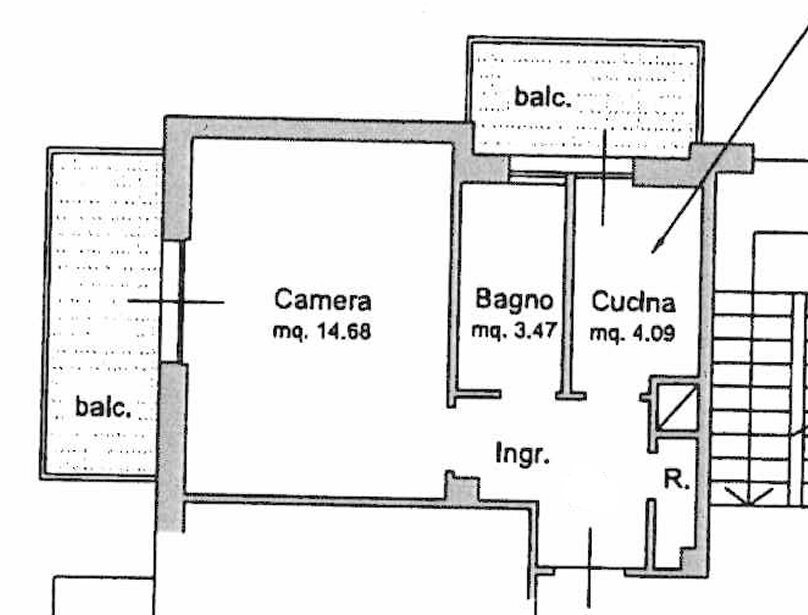 PLANIMETRIA - Two-room apartment Viale Riviera 40, Pietra Ligure - floor plans 1