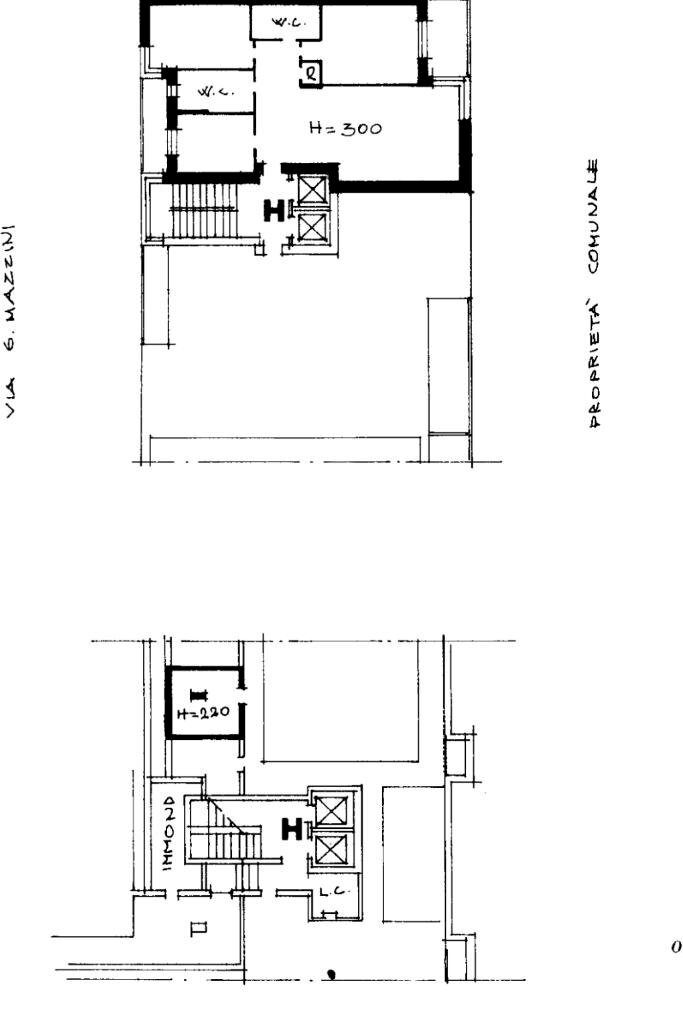 Three-room apartment Via Mazzini, Cusano Milanino - floor plans 1