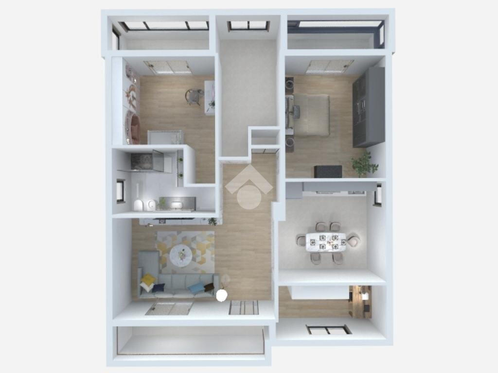 Four-room apartment Via circonvallazione, Santena - floor plans 1