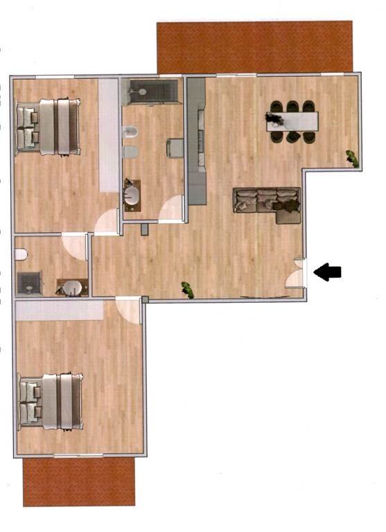 Three-room apartment Pinerolo - photo 2