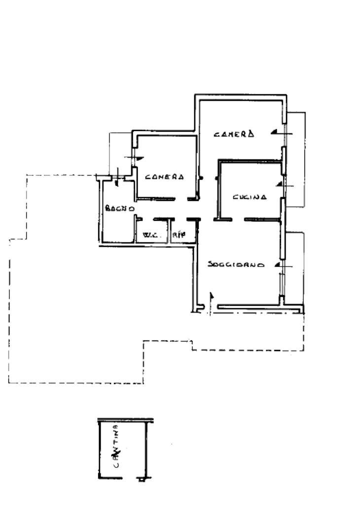 Quadrilocale Via Volta, Crescentino - planimetria 1