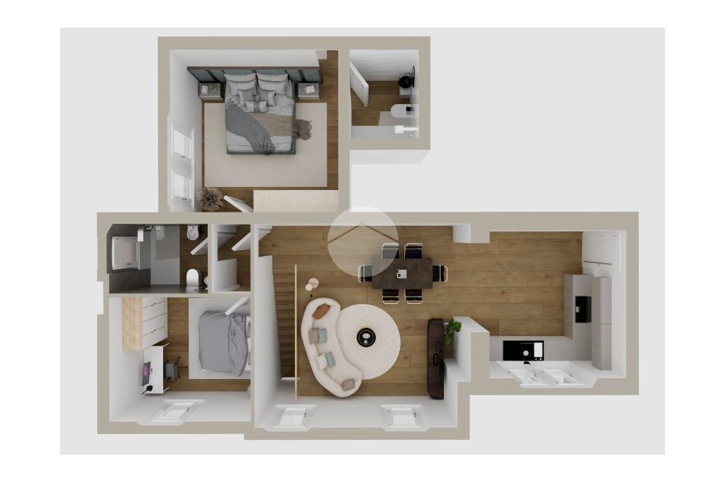 Three-room apartment Viale G. Carducci, Cesenatico - floor plans 1