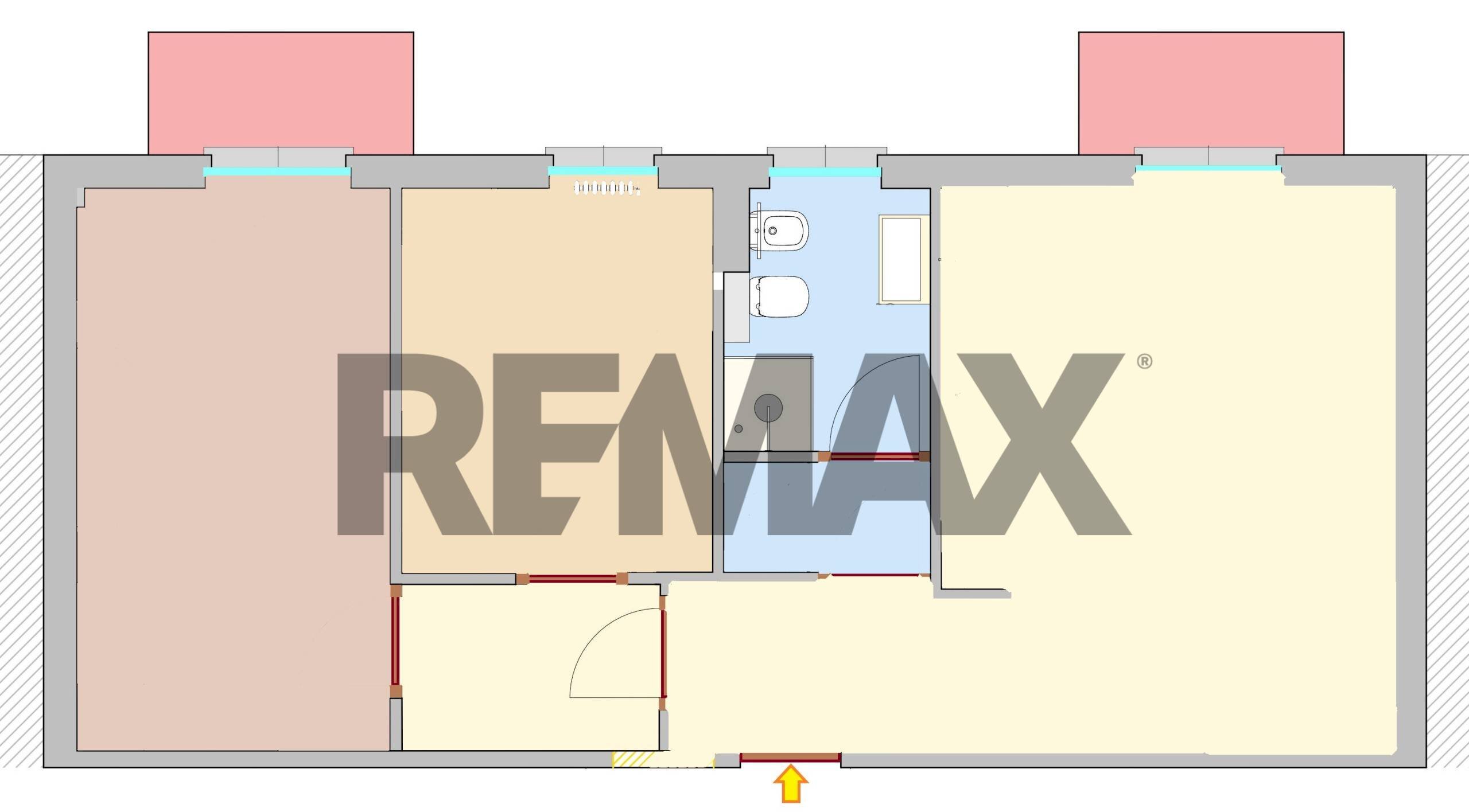 Pianta 2D - Trilocale via Don Mazzolari
 
8, Brugherio - planimetria 1