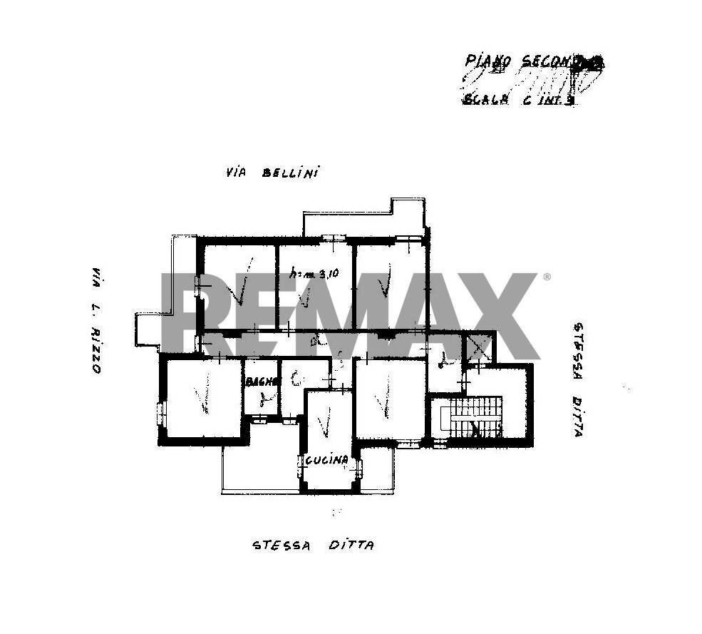 Pianta 2D - Appartamento Via Vittorio Emanuele
 
358, Paterno - planimetria 1