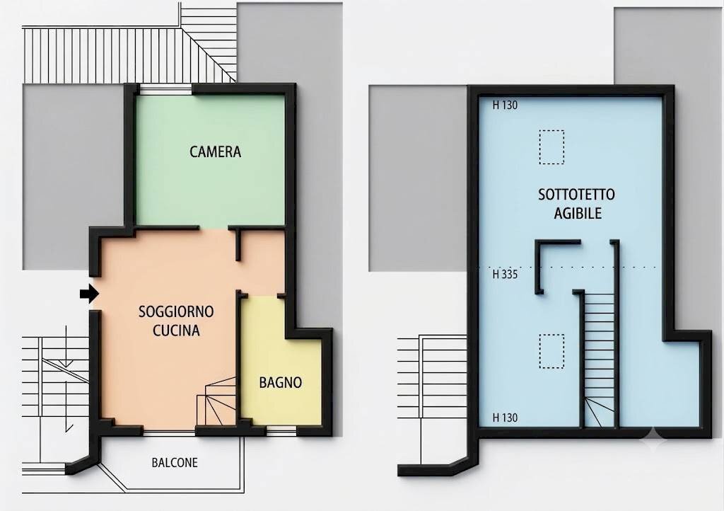 Foto 15 - Two-room apartment VIA BROLETTO
 
4, Bellinzago Lombardo - floor plans 1