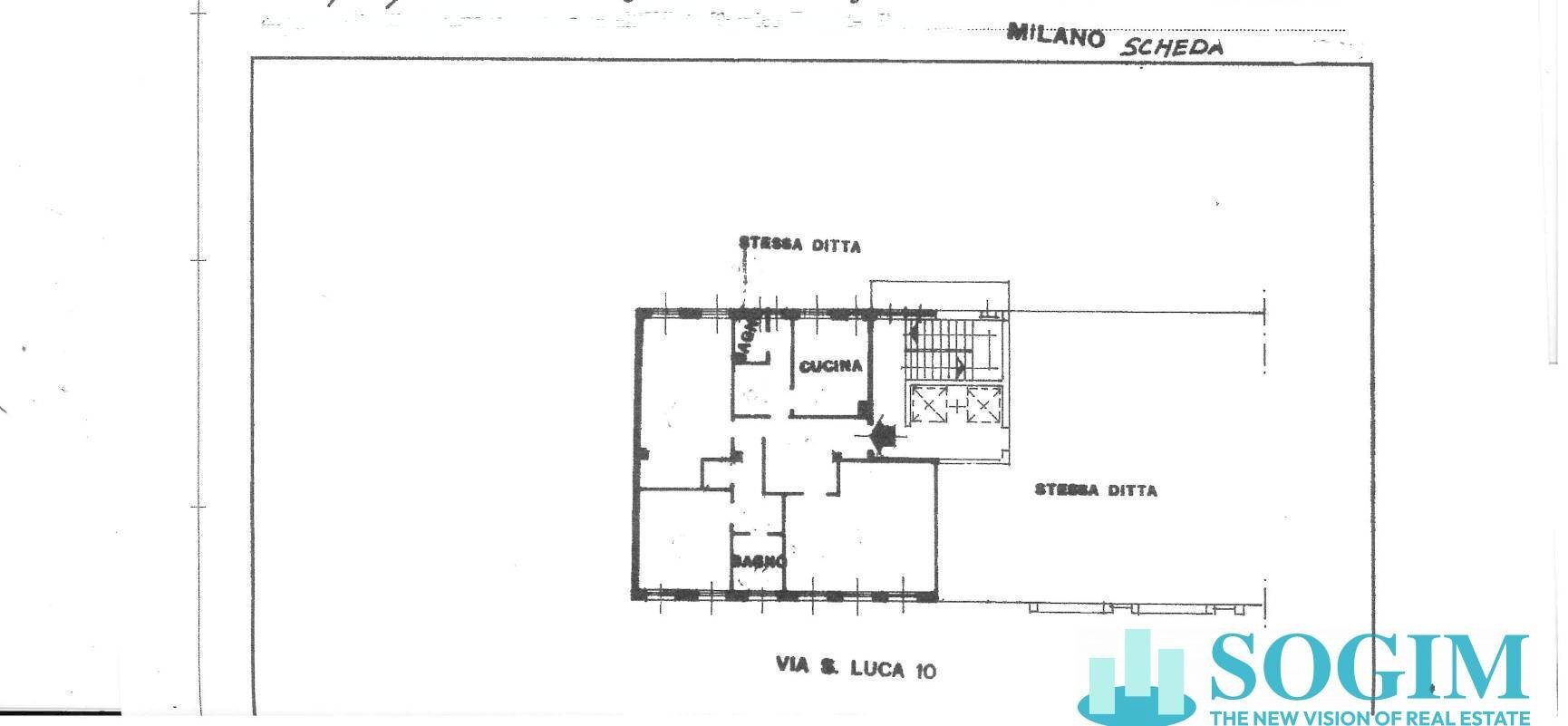 Foto 14 - Trilocale VIA SAN LUCA
 
10, Milano - planimetria 1
