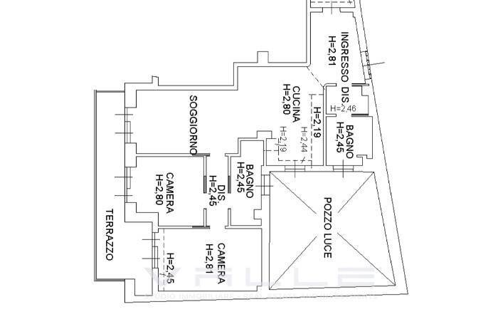 Planimetria - Three-room apartment via locatelli, Bergamo - floor plans 1
