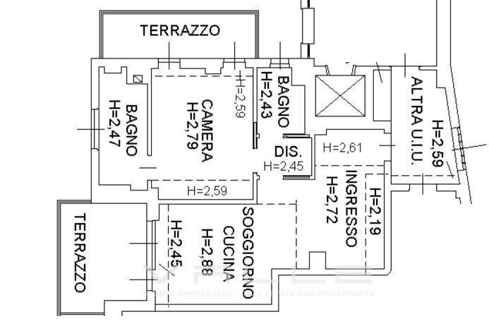 Planimetria - Bilocale via locatelli, Bergamo - planimetria 1